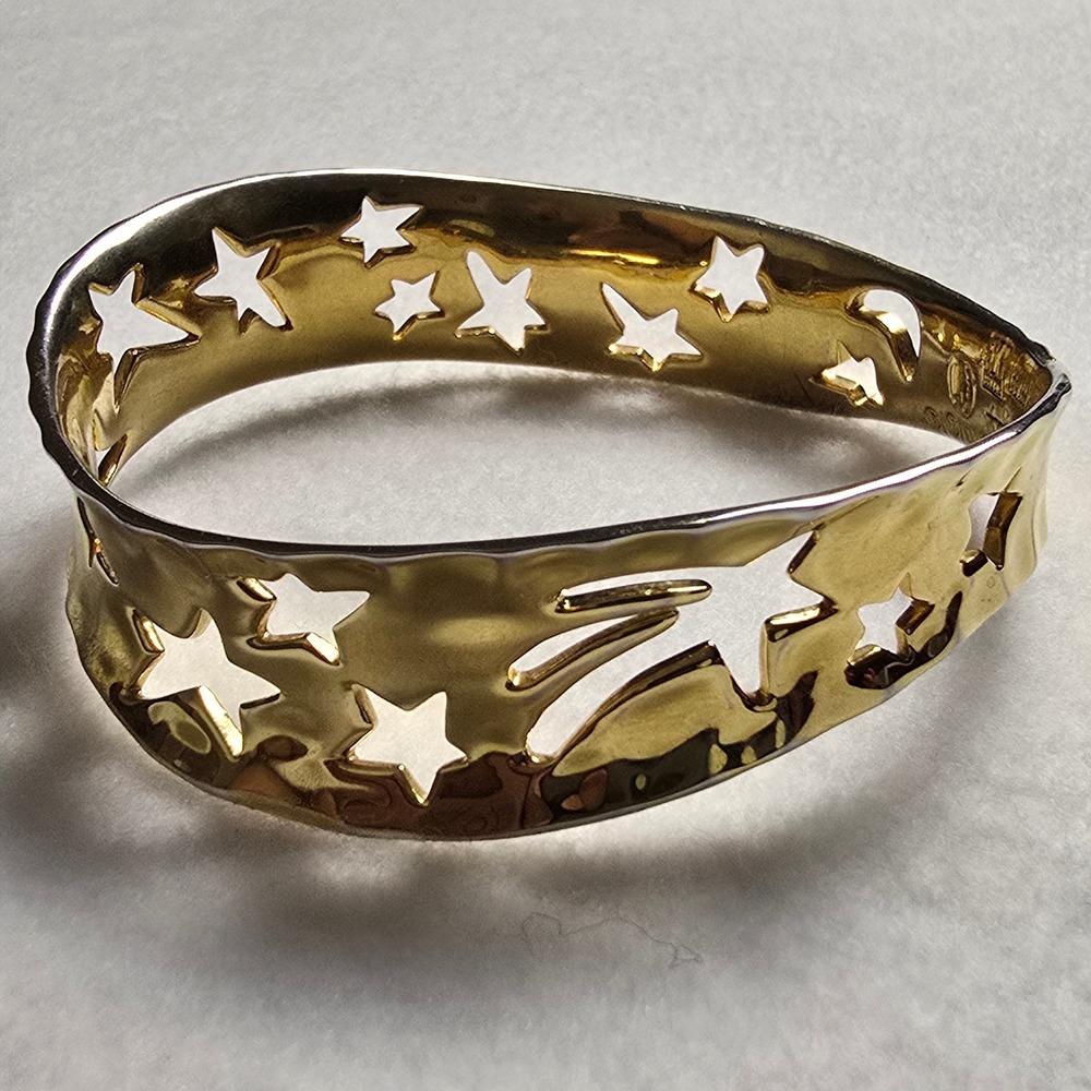 Andy Warhol RLM Bracelet So Many Stars Robert Lee Morris Gold Tone Celestial - Picture 4 of 16